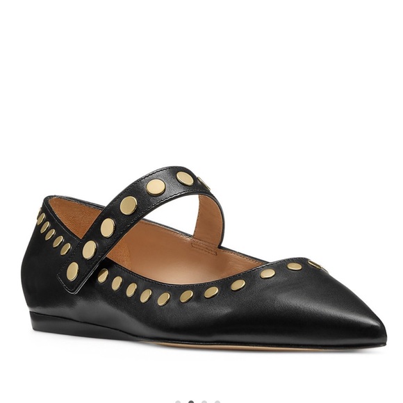 STUART WEITZMAN Gala Studs Mary Jane flats size 8.5 new with dust bag - Picture 2 of 16